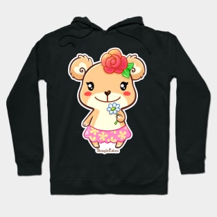 Kawaii Spring Time Flower Bear Hoodie